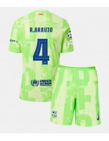 Barcelona Ronald Araujo #4 Alternativní dres pro děti 2024-25 Krátký Rukáv (+ trenýrky)